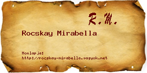 Rocskay Mirabella névjegykártya